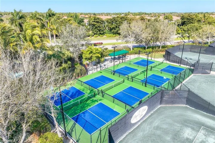 View of tennis court