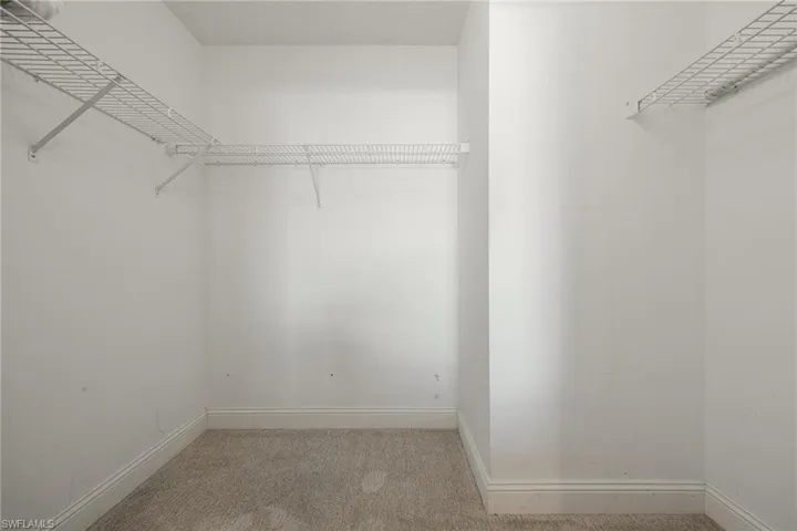 Walk in closet featuring carpet