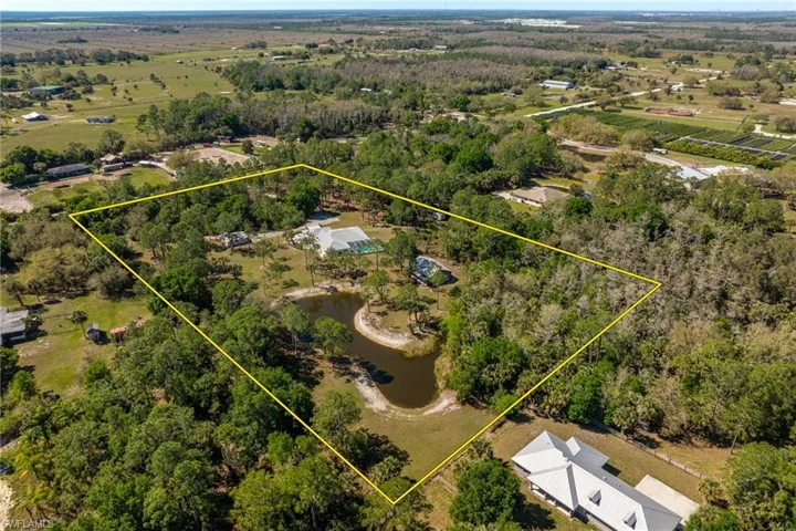 Aerial view with a rural view