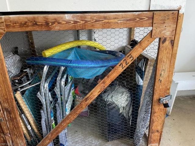 Storage area for beach wares