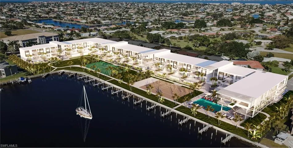 ARCHITECTURAL RENDITION FOR 51-UNITAerial view with a water view
