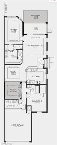 Structural Options include: Tray ceiling package, extended screened lanai, outdoor kitchen rough in, study, and pre-plumb for laundry sink.