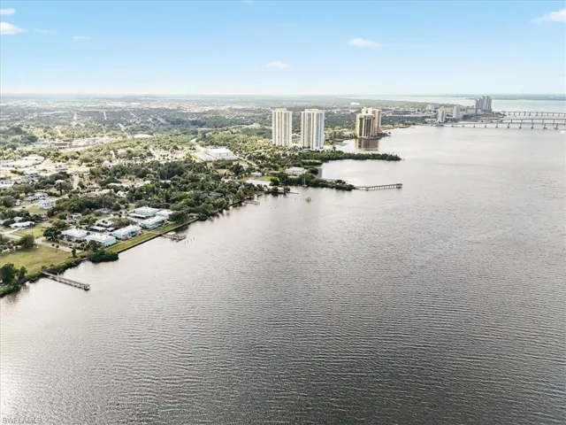 View of urban area featuring a nearby body of water