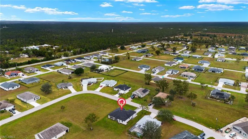 Birds eye view of property