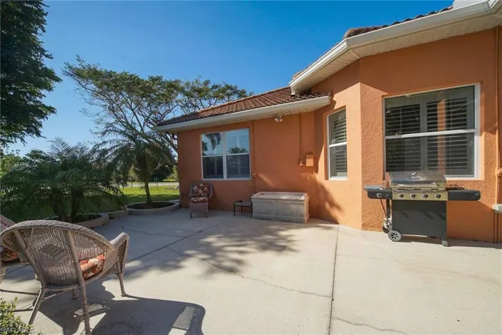 View of patio with grilling area