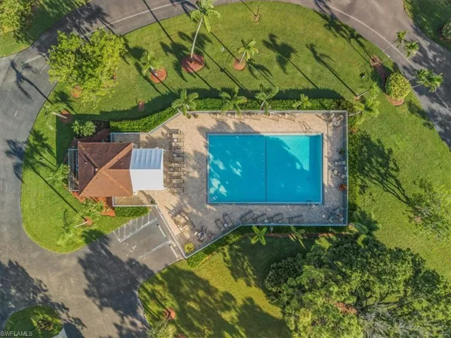Bird's eye view of a pool