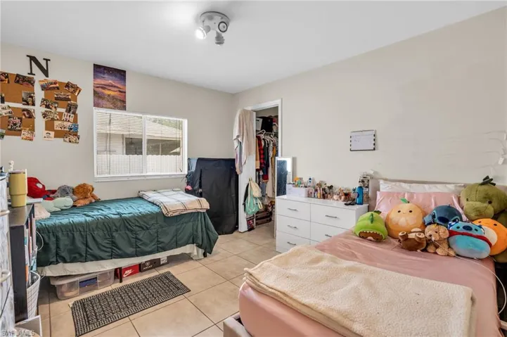 View of tiled bedroom