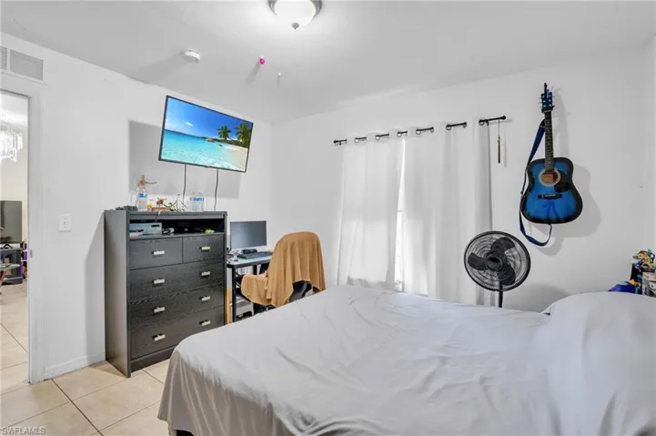 View of tiled bedroom