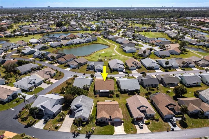 Aerial view of home & community