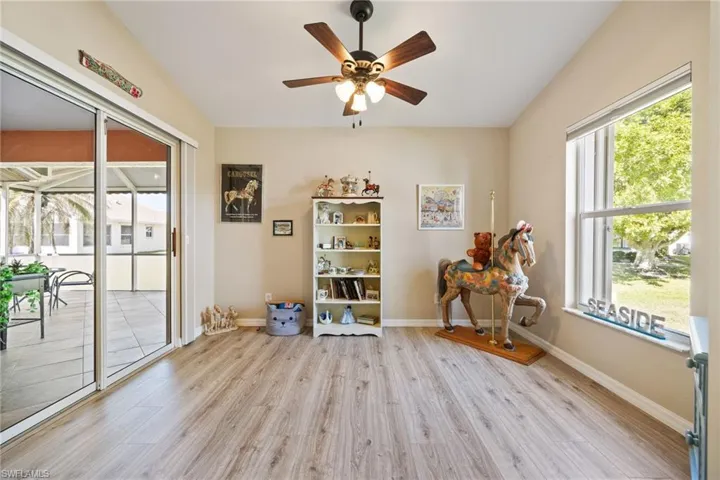 Fantastic bonus room off of the primary bedroom - perfect as a hobby room or fitness area
