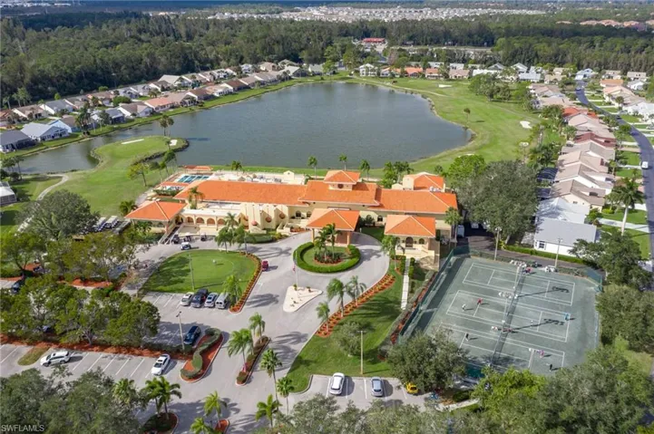 Aerial view of community center