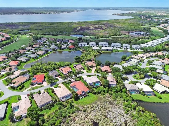 View of preserve, golf course and homes