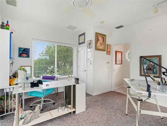 Upstairs 4th bedroom being used as an art studio.