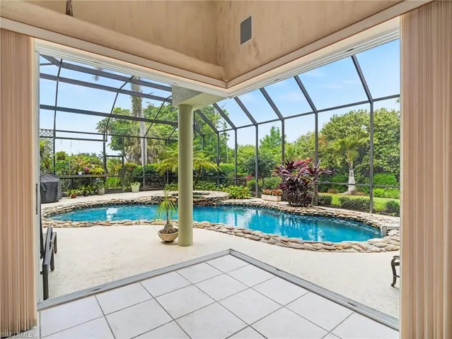 From the Family room out to the lanai.