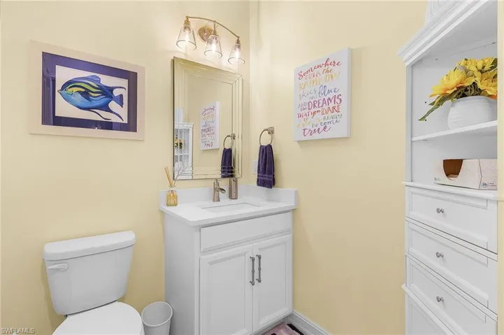 Bathroom featuring toilet and vanity