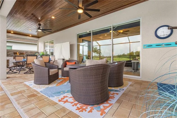 View of patio / terrace featuring ceiling fan