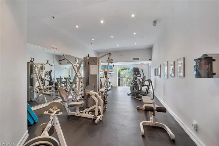 Gym in the building on 2nd floor