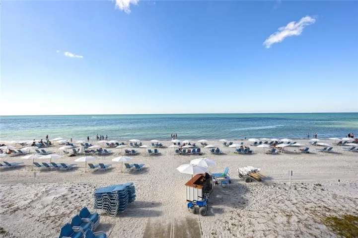 Beach view from the beach club