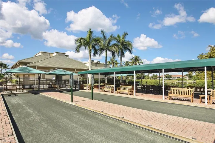View of community featuring a bocce ball area