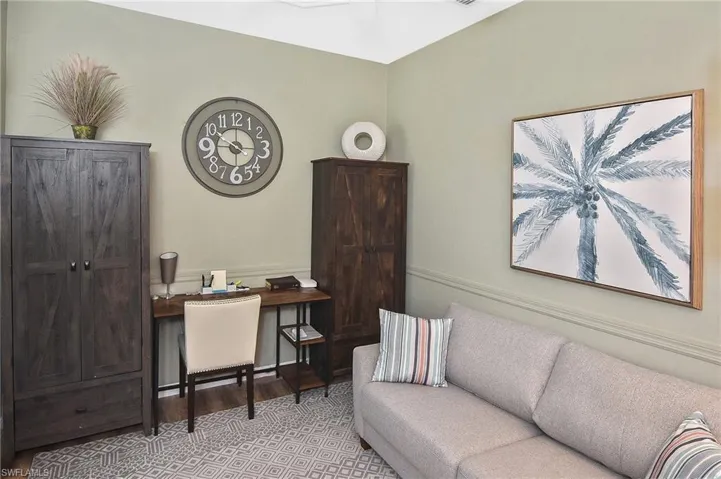 Office featuring light wood finished floors