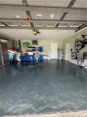 Garage with water heater