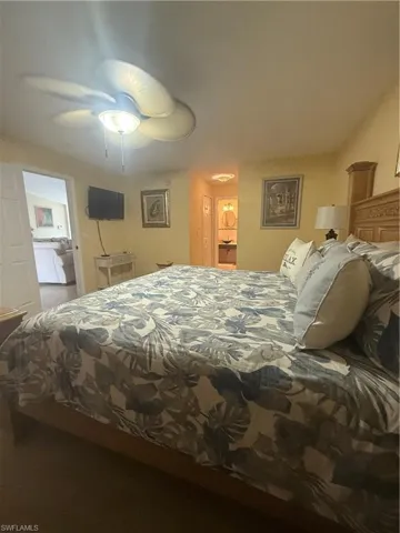 Bedroom with a ceiling fan