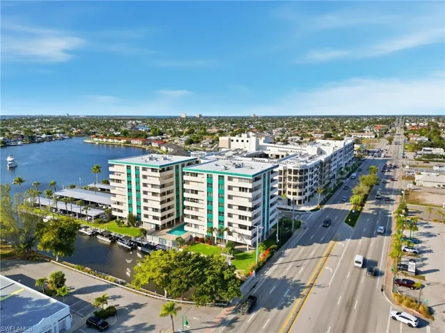 View of urban area with apartment complex