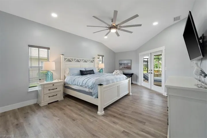 Beautiful Master Bedroom with french doors to lanai