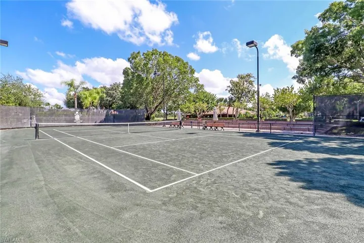 View of tennis court