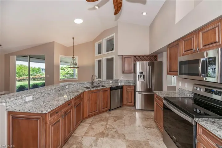 Wood Kitchen Cabinets with Granite Tops