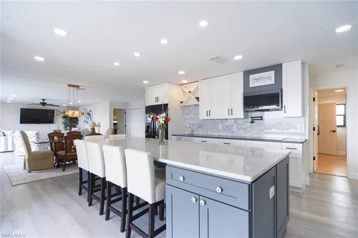 Eleven foot island easily seats 6!