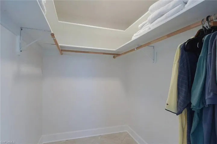Spacious Walk-In closet in primary bedroom. There is also a second smaller walk in closet.
