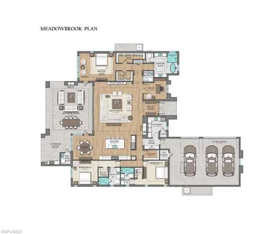 Rendered V\view of property floor plan