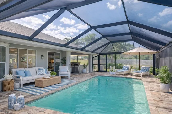 Digitally Staged LANAI/POOL