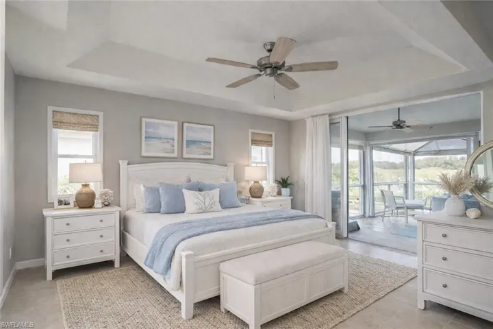 Digitally staged MASTER BEDROOM