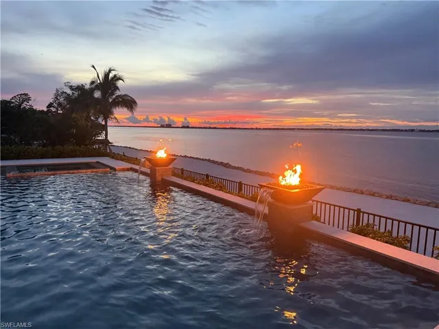 Entertain under the stars, evening time ambiance is breathtaking! 110 ft. of private white sand beach is yours!