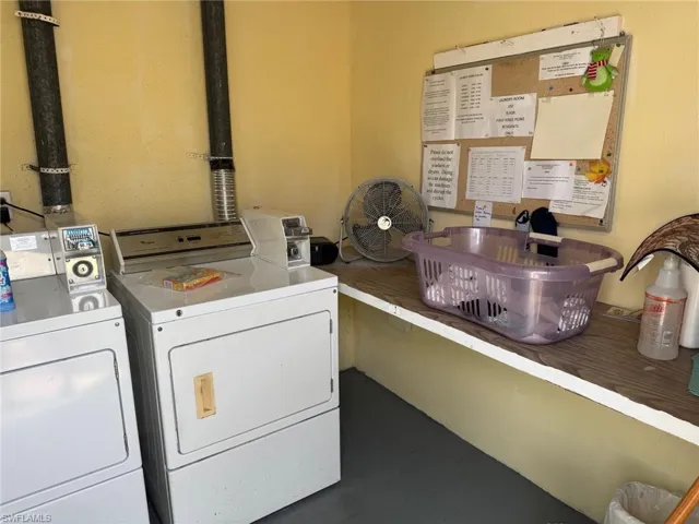 Convenient laundry located in a laundry room at the end of the building.