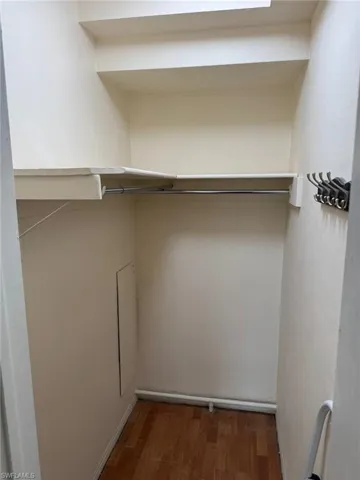 Walk in closet in the main bedroom