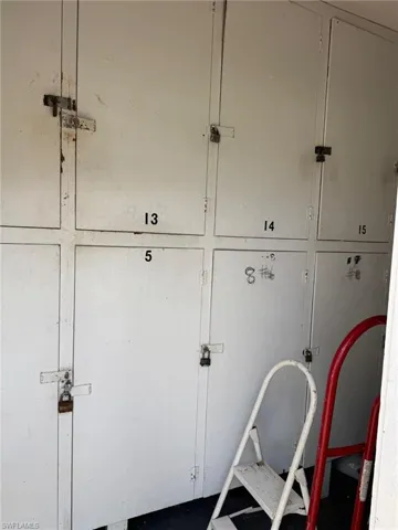 Every unit has a storage locker.