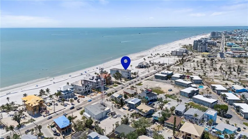 View of urban area with unending shoreline Virtually Enhanced