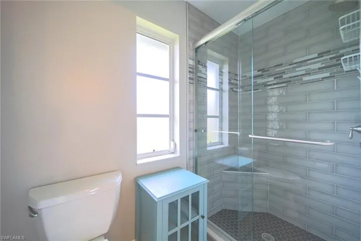 Glass And Tiled Walk-In Shower In The Master Bathroom!