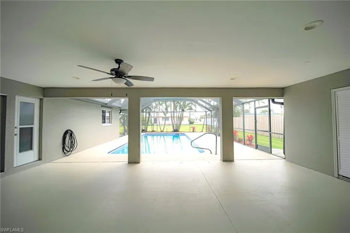 The Large Covered Lanai With An Oversized Pool Closet For Plenty Of Storage.
