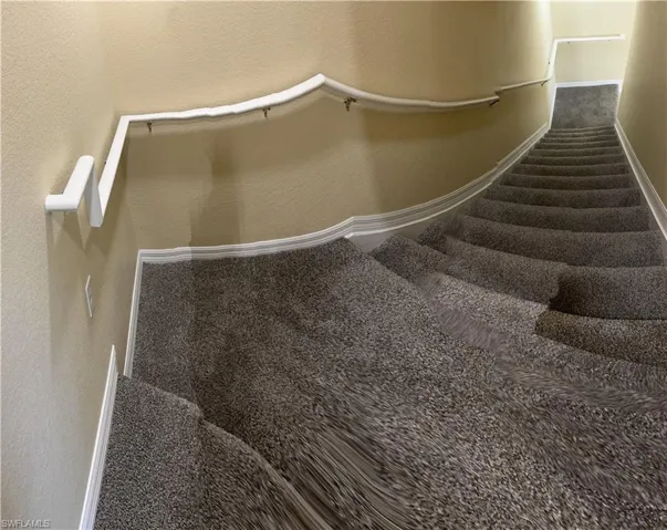 Stairs with carpet floors