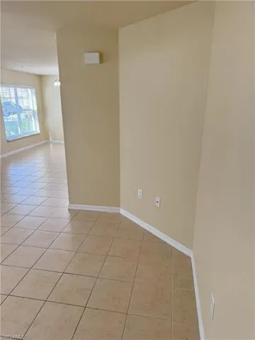 View of tiled spare room