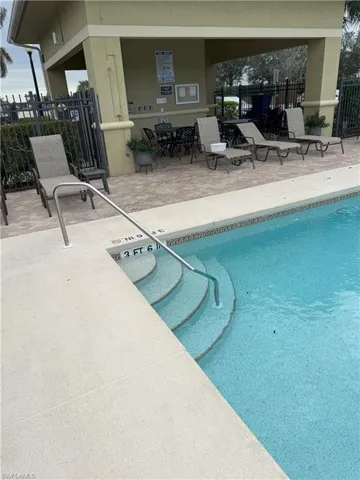 View of pool featuring a patio area