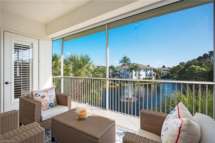 Lanai with sparkling lake views