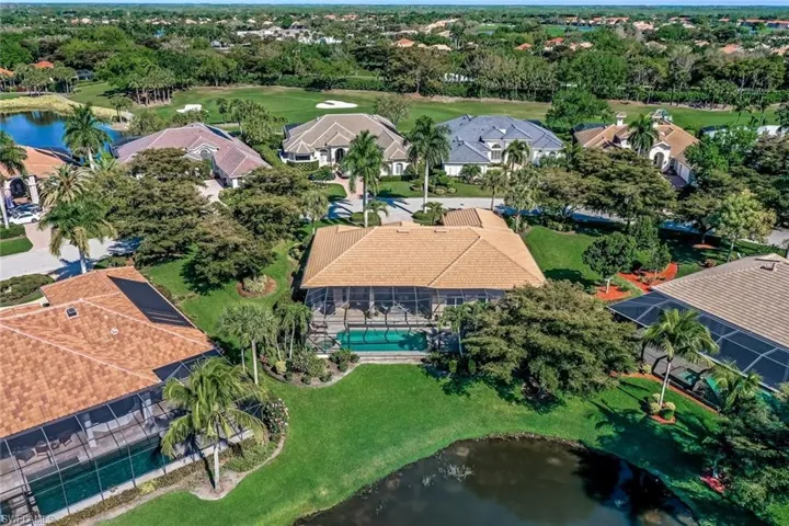 Aerial shot of the backyard with great backyard space!