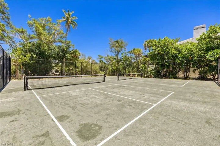 View of tennis court