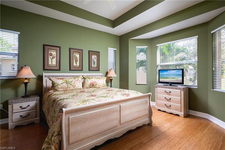 Spacious Master Bedroom with gorgeous Bamboo flooring.