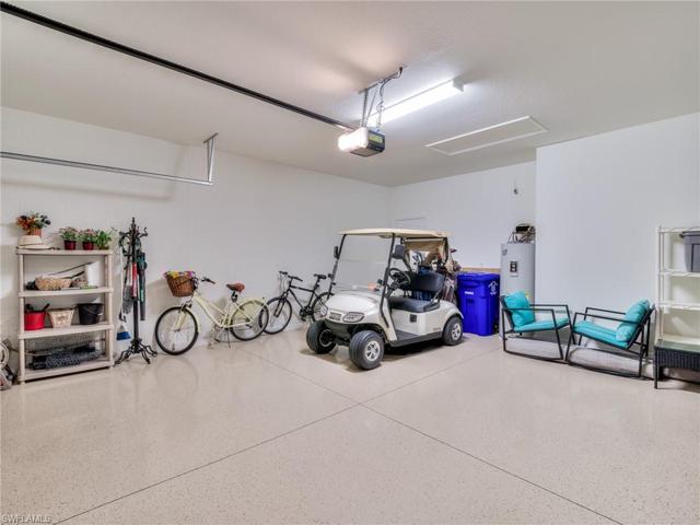 Large, oversized garage with epoxy coated floor.